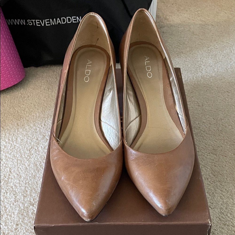 Aldo Tan Leather Heels